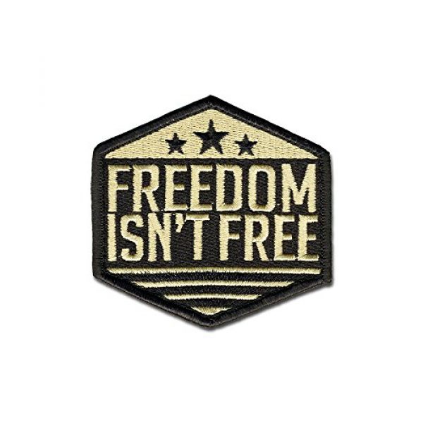 BASTION Airsoft Morale Patch 1 BASTION Morale Patches (Freedom Isn't Free, ACU) | 3D Embroidered Patches with Hook & Loop Fastener Backing | Well-Made Clean Stitching | Military Patches for Tactical Bag, Hats & Vest