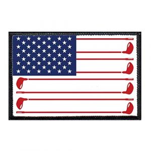 P PULLPATCH Airsoft Morale Patch 1 US Flag - Golf Morale Patch | Hook and Loop Attach for Hats, Jeans, Vest, Coat | 2x3 in | by Pull Patch