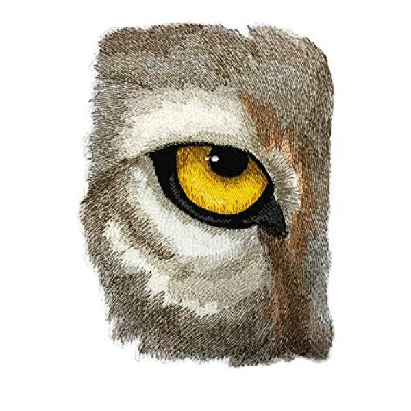 BeyondVision Airsoft Morale Patch 2 Custom and Unique Eye Of Wolf Embroidered Iron on/Sew patch [6.75"4.84"] [Made in USA]