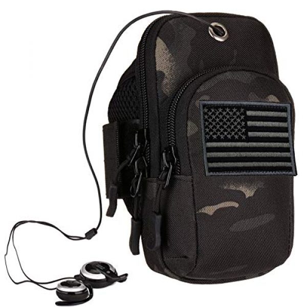 Protector Plus Tactical Pouch 1 Protector Plus Tactical Running Cell Phone Armband Case Holster Bag EDC Utility Gadget Gear Medical Pack Tool Pocket Purse (Patch Included)