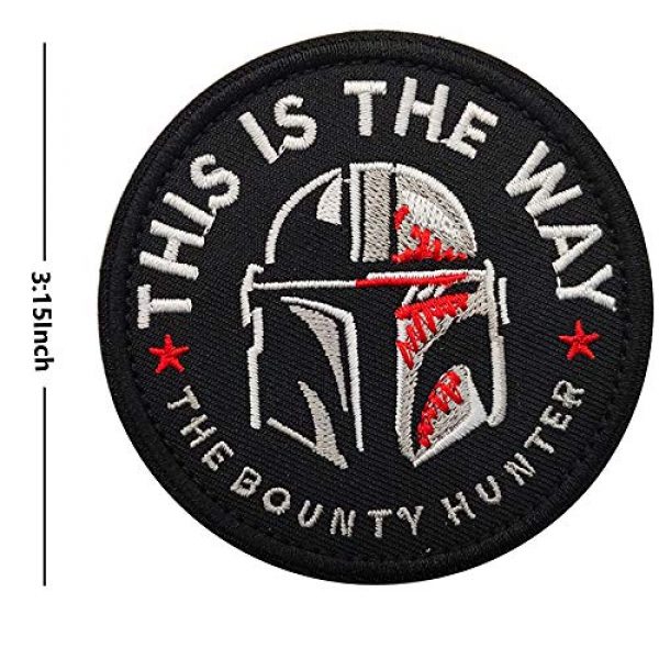 APBVIHL Airsoft Morale Patch 2 This is The Way Mandalorian Star Wars Embroidered Patches, Emblem Tactical Military Morale Funny Patch Decorative Badge, Fastener Hook and Loop Backing