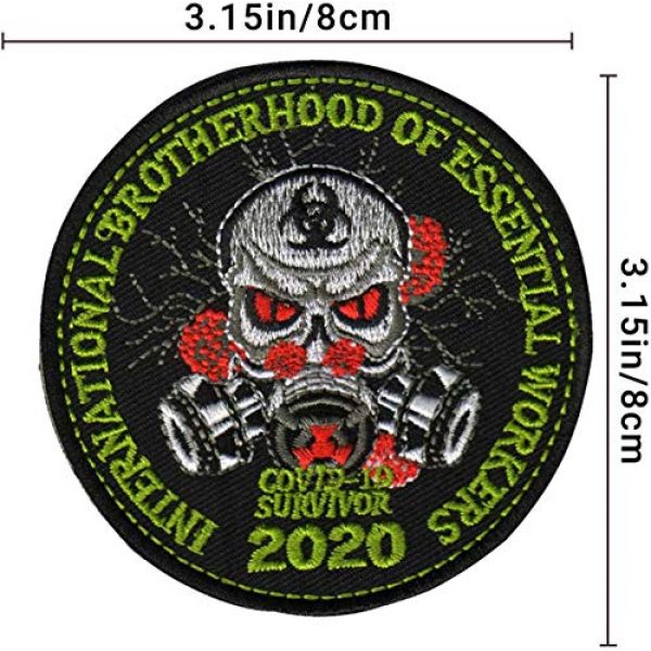APBVIHL Airsoft Morale Patch 3 4 PCS Operation Enduring Cluster Fuck Outbreak Team Response Embroidered Patch, Brotherhood Essential Workers Embroidery Patches, Tactical Military Morale Applique Badge Fastener Hook and Loop Backing