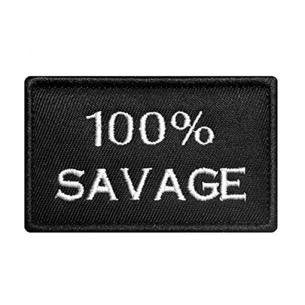 Morton Home Airsoft Morale Patch 1 Morton Home Homiego 100% Savage & Beast Mode On Military Tactical Morale Hook & Loop Badge Patch (100% Savage)
