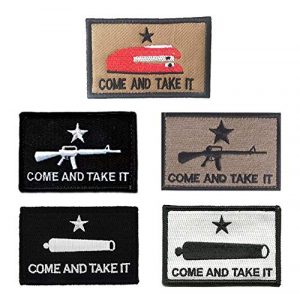 Antrix Airsoft Morale Patch 1 Antrix 5 Pack Mix Color Tactical Come and Take It Patches Texas Revolution Military Morale Patches