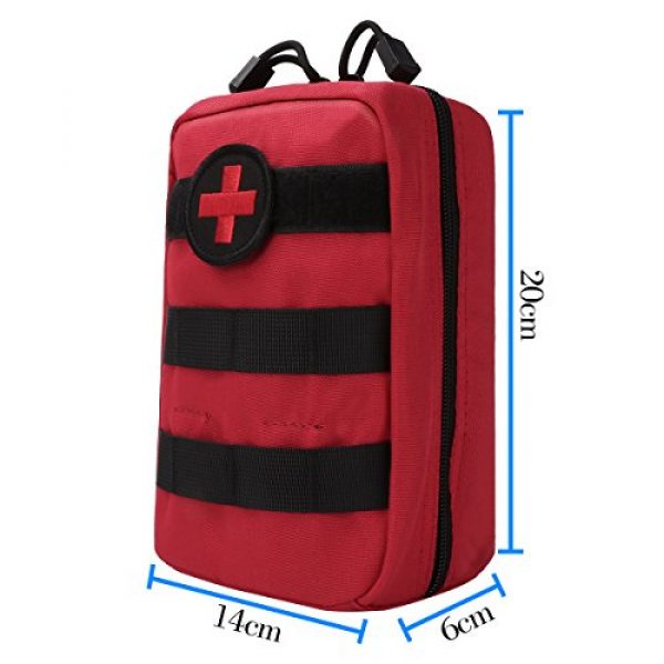 IronSeals Tactical Pouch 3 IronSeals Medical Pouch, Tactical MOLLE EMT Medical First Aid IFAK Blowout Utility Pouch with First Aid Patch and Shear