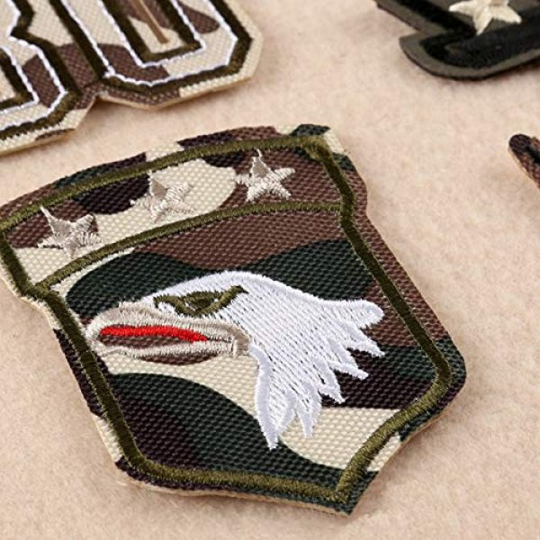 Fexo Airsoft Morale Patch 4 Tactical Military Combat Morale Patch 10 PCS Assorted US Military Patches Set for Caps, Bags, Backpacks, Tactical Vest, Military Uniforms