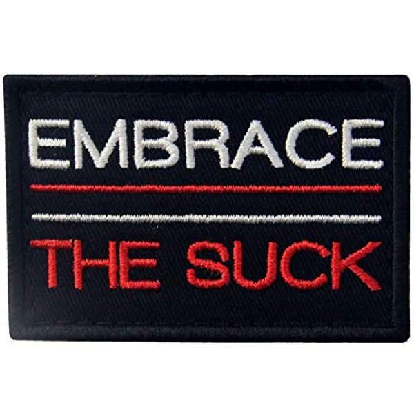 Tactical Embroidery Patch Airsoft Morale Patch 1 Embrace The Suck Tactical Embroidery Patch Hook & Loop Morale Patch Military Patch for Clothing Accessory Backpack Armband