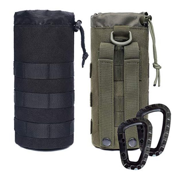 Novemkada Tactical Pouch 1 Novemkada Water Bottles Pouches - 1000D Tactical Molle Drawstring 32OZ Hydration Carrier Bag