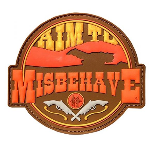 Patch Panel Airsoft Morale Patch 1 Patch Panel Firefly Aim to Misbehave PVC Tactical Morale Patch - Perfect Hook Backed Patches to be Added to Uniforms, Jackets, Backpacks