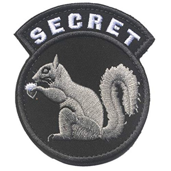 ODSP Airsoft Morale Patch 3 Secret Squirrel Embroidered Morale Patch 3.35 x 2.95 Inch 2PCS