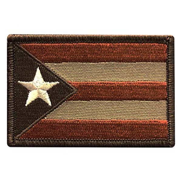 Miltacusa Airsoft Morale Patch 1 Puerto Rico Flag Hook Patch (PR1)