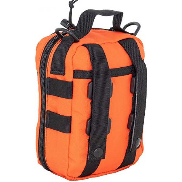 LINE2design Tactical Pouch 7 LINE2design Complete Survival Kit - EMS EMT Emergency Response Fully Stocked Tactical Molle Bag - Advanced First Aid Medical Supplies - Heavy Duty Outdoor Gear EDC IFAK Pouch Stop Bleeding Kit Orange