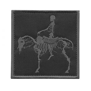 LEGEEON Airsoft Morale Patch 1 LEGEEON Subdued US Navy Seals Silver Squadron Dead Horse DEVGRU ST6 NSWDG Morale Touch Fastener Patch