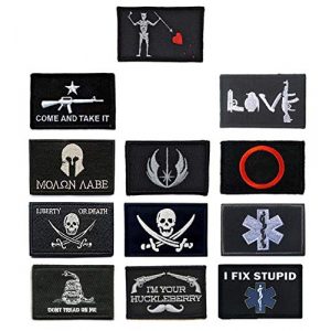 Antrix Airsoft Morale Patch 1 Antrix Tactical Military Dont Tread On Me Black Pirate EMT Medical Tactical Morale Patch Full Embroidery Patch Set for Caps,Bags,Backpacks,Clothes,Vest,Military Uniforms,Tactical Gears Etc