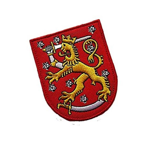Embroidery Patch Airsoft Morale Patch 2 Finland Suomi Coat of Arms Military Hook Loop Tactics Morale Embroidered Patch