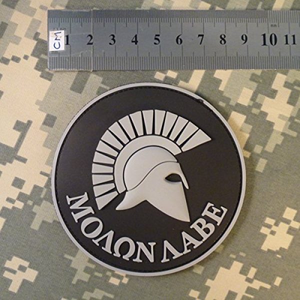 LEGEEON Airsoft Morale Patch 5 LEGEEON ACU Gray Spartan Molon Labe US Navy Seals Morale Tactical PVC 3D Rubber Touch Fastener Patch