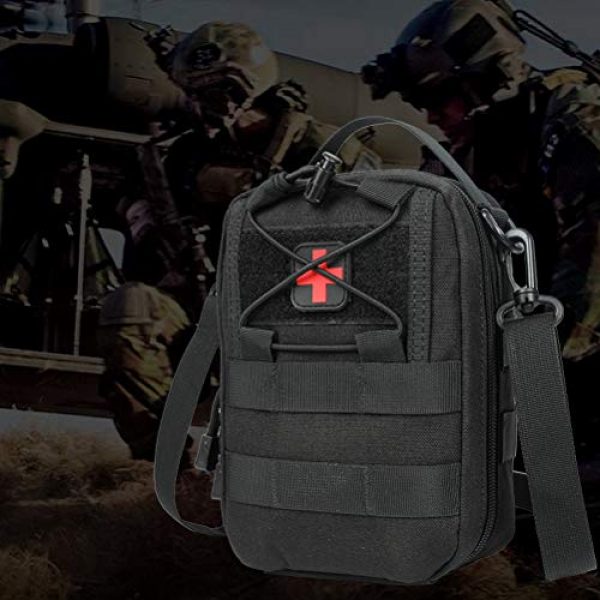 Pimoys Airsoft Morale Patch 6 6 Pieces Medic Cross Patch First Aid Morale Patches Tactical Medical Backpack Armband Insignia(Black-Red)