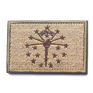 Embroidery Patch Airsoft Morale Patch 1 US Indiana State Flag Patch Military Hook Loop Tactics Morale Embroidered Patch (color3)