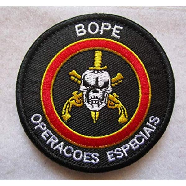 Embroidered Patch Airsoft Morale Patch 3 2pc BOPE Brazil Army Rio DE Janeiro TROPA DE Elite Troop 3D Tactical Patch Military Embroidered Morale Tags Badge Embroidered Patch DIY Applique Shoulder Patch Embroidery Gift Patch