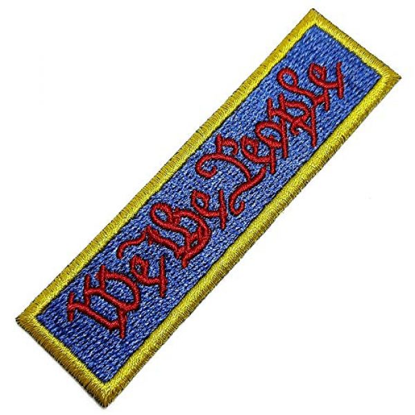 BR44 Airsoft Morale Patch 1 M0142T 01 We The People Tactical Morale Patch USA Emblem Tag Embroidered Patch Iron or Sew