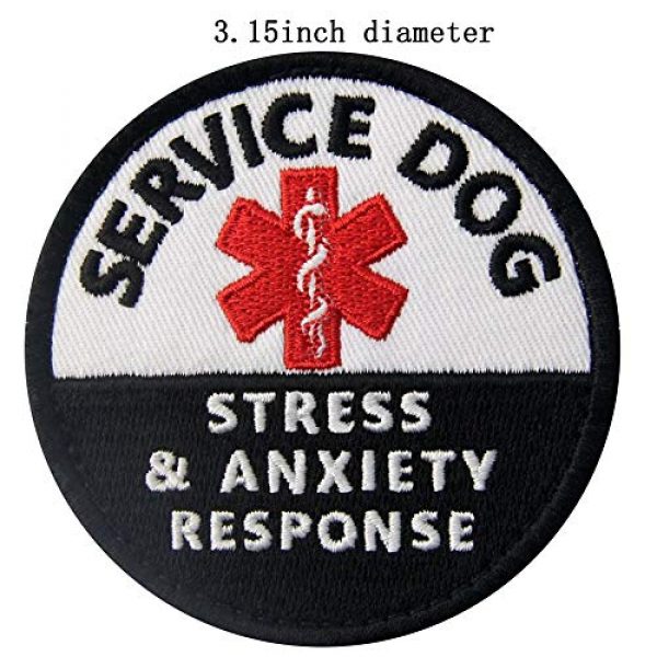 ODSP Airsoft Morale Patch 7 Service Dog PTSD Do Not Distract, Not All Disabilities are Visible, Stress Stress Anxiety Response Vests/Harnesses Emblem Embroidered Fastener Hook Loop Backing Patches
