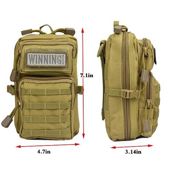 JFFCE Tactical Pouch 2 JFFCE Compact Tactical Waist Pack,Molle Pouch with Zipper,Pouch for Belt,Fanny Pack Pocket with Detachable Strap for Sports Travel Hiking Running Cycling Camping,Backpack Accessories