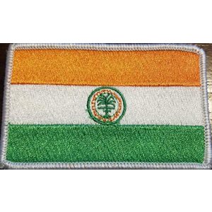 Fast Service Designs Airsoft Morale Patch 1 City of Miami Florida Flag Iron-On Embroidered Applique Patch Tactical Morale Travel Magic City Emblem White Border