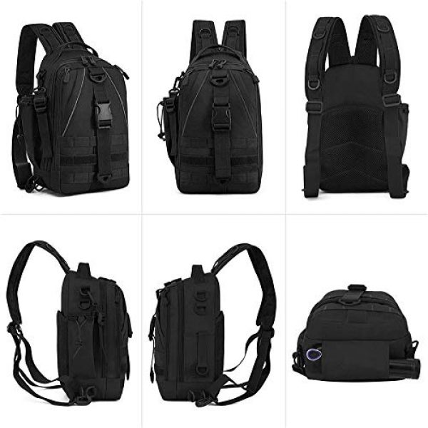 ACOMOO Tactical Backpack 4 ACOMOO Tactical Backpack Multi-Functional Molle Sling Backpacks One Strap Shoulder Bag