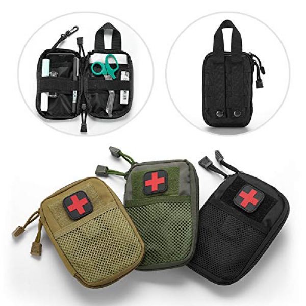 BIHIKI Tactical Pouch 7 BIHIKI Medical Pouch, First Aid Bag Tactical Pouch for Camping Climbing Traveling Outdoor Activities, Bag Only