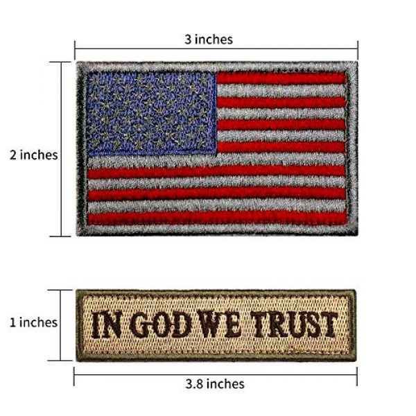 STARTAIKE Airsoft Morale Patch 2 STARTAIKE Bundle 6 Pcs Tactical Military Velcro Morale Patch Set USA Flag Full Embroidered Appliques for Caps Bags Jacket Uniforms