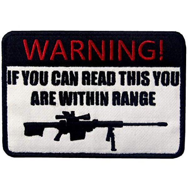 Rocking Planet Airsoft Morale Patch 1 If You Can Read This You are Within Range Tactical Patch Embroidered Morale Applique Fastener Hook & Loop Emblem