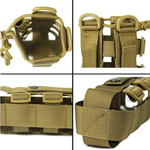 PatiosGuard Tactical Pouch 3 PatiosGuard 1pcs Tactical Bottle Pouch Brown & 1pcs Molle EDC Admin Pouch, for Outdoor Activities & Sports
