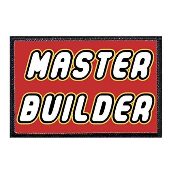 P PULLPATCH Airsoft Morale Patch 1 Master Builder Morale Patch | Hook and Loop Attach for Hats, Jeans, Vest, Coat | 2x3 in | by Pull Patch