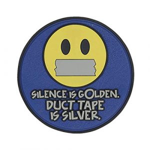 5ive Star Gear Airsoft Morale Patch 1 5ive Star Gear "Silence is Golden Round Morale Patch, One Size, Multi-Colored