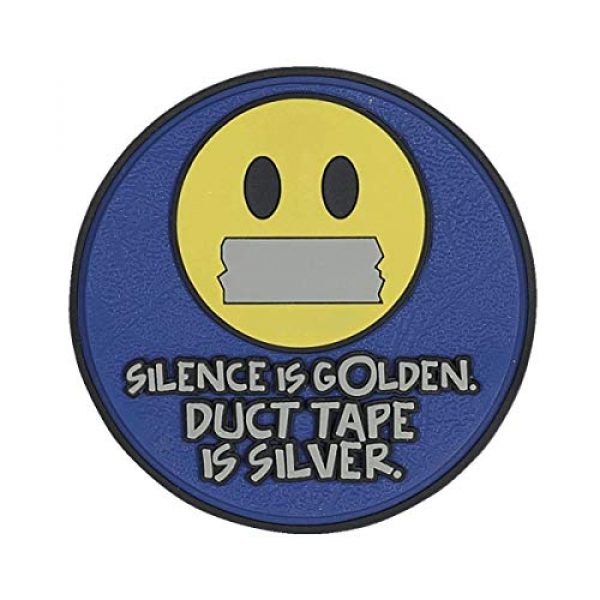 5ive Star Gear Airsoft Morale Patch 1 5ive Star Gear "Silence is Golden Round Morale Patch, One Size, Multi-Colored
