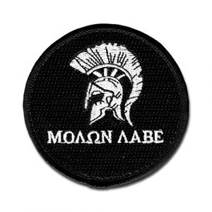 BASTION Airsoft Morale Patch 1 BASTION Morale Patches (Spartan Helmet, BNW) | 3D Embroidered Patches with Hook & Loop Fastener Backing | Well-Made Clean Stitching | Military Patches Ideal for Tactical Bag, Hats & Vest