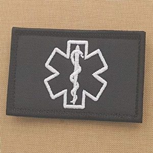 LEGEEON Airsoft Morale Patch 1 Medic EMS 2x3.25 Star of Life EMT Paramedic Morale Tactical Military Fastener Patch