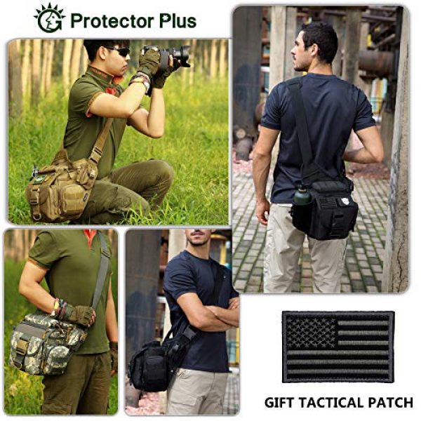 Protector Plus Tactical Pouch 4 Protector Plus Tactical DSLR Camera Messenger Bag Military Sling Crossbody Pack Assault Range Chest Shoulder Backpack EDC Diaper Daypack (Insert Bag & Patch Included)