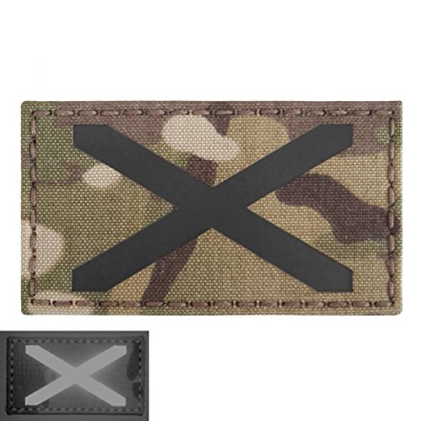 Tactical Freaky Airsoft Morale Patch 4 Multicam Infrared IR Alabama Flag Scotland 3.5x2 IFF Tactical Morale Fastener Patch