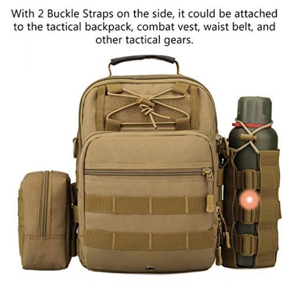 DODO DEER Tactical Pouch 5 DODO DEER Tactical Water Bottles Pouch Military MOLLE Adjustable Kettle Holder Bag H2O Drinks Carrier Case (Double)