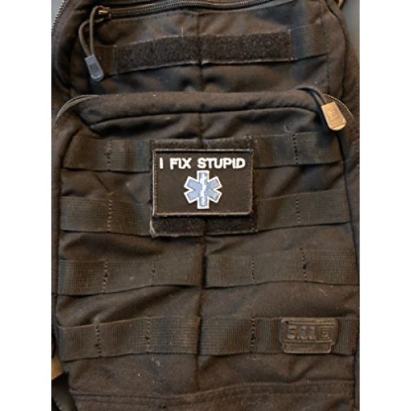 PakedDeals Airsoft Morale Patch 2 PakedDeals I Fix Stupid Morale Patch EMS Firefighter Nurse Doctor Hospital Emergency