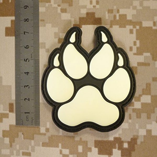 LEGEEON Airsoft Morale Patch 6 LEGEEON Glow Dark ACU K-9 Paw K9 Handler Dogs of War Morale Army Gear PVC Touch Fastener Patch