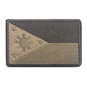 Tactical Embroidery Patch Airsoft Morale Patch 1 Philippines Flag Embroidery Patch Military Tactical Morale Patch Badges Emblem Applique Hook Patches for Clothes Backpack Accessories