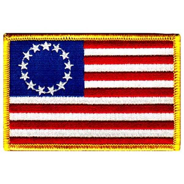 Cypress Collectibles Embroidered Patches Airsoft Morale Patch 1 American Flag Embroidered Patch Betsy Ross 13-Stars Iron-On USA United States