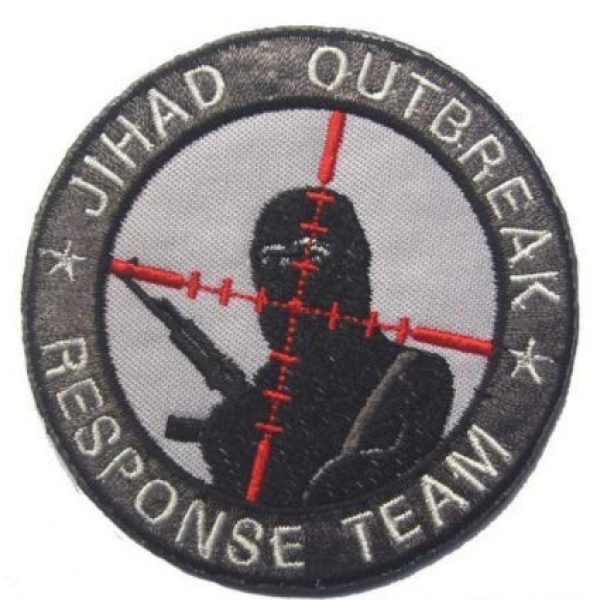 Tactical Embroidery Patch Airsoft Morale Patch 4 Jihad Outbreak Response Team Tactical Embroidery Patch Hook & Loop Morale Patch Military Patch for Clothing Accessory Backpack Armband (6pcs)