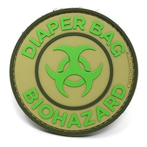 Stinking Patch Co. Airsoft Morale Patch 1 Tactical Diaper Bag Biohazard PVC Tactical Morale Patch | Funny and Practical