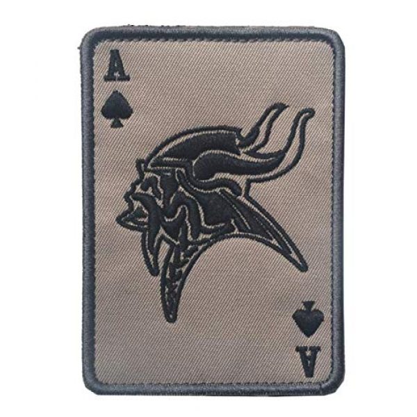 Tactical Embroidery Patch Airsoft Morale Patch 1 Minneso Vikings Ace of Spades Death Card Embroidery Patch Military Tactical Morale Patch Badges Emblem Applique Hook Patches for Clothes Backpack Accessories