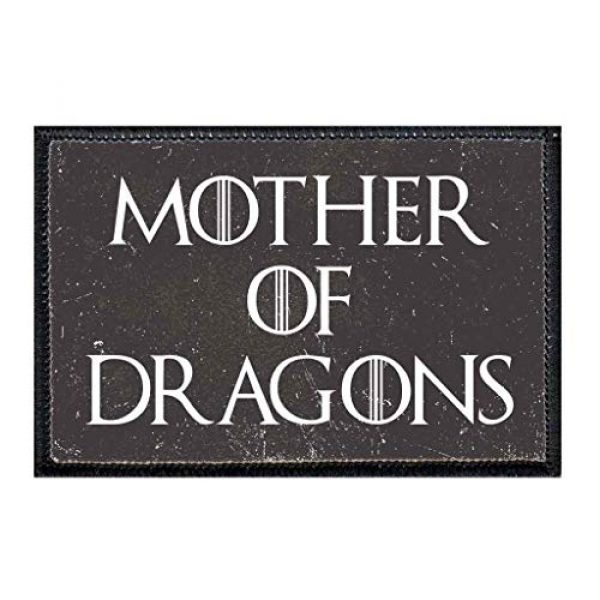 P PULLPATCH Airsoft Morale Patch 1 Mother of Dragons Distressed Morale Patch | Hook and Loop Attach for Hats, Jeans, Vest, Coat | 2x3 in | by Pull Patch