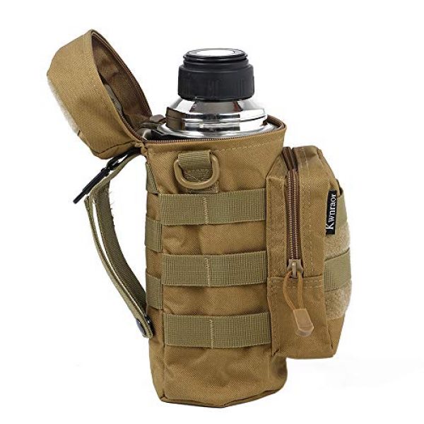 KWNRAOR Tactical Pouch 5 KWNRAOR Molle Water Bottle Holder, Tactical Water Bottle Pouch Military Sports Kettle Pouch for Outdoor Travel Cycling with D-Ring Hook
