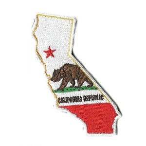 Gadsden and Culpeper Airsoft Morale Patch 1 Die Cut California State Patch - 1.25" x 4.5"